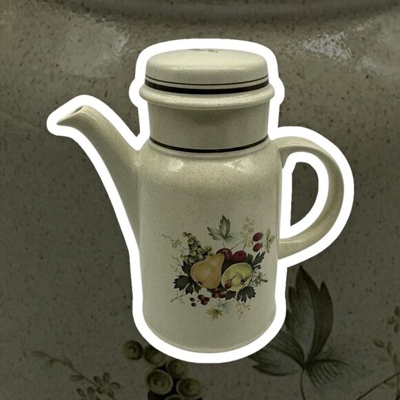 Royal Doulton Lambeth Stoneware L.S. 1015 Harvest Garland Coffee/Tea Server 1975 - Picture 6 of 16